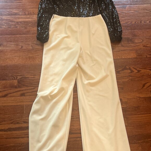 Ralph Lauren Sequin Crepe Wide Leg Jumpsuit, Size 6 - Picture 10 of 14
